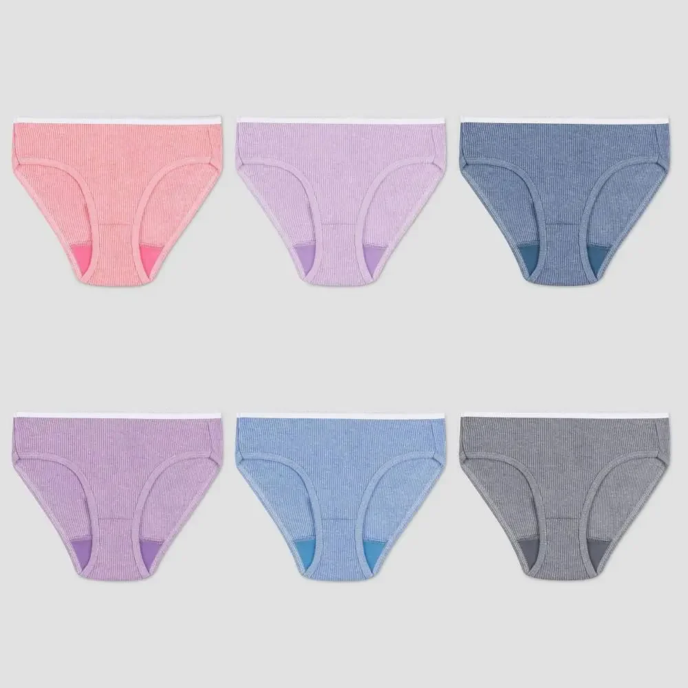 Girls' Ribbed Hipster Underwear, 6-Pack Assorted | Hanes | 12